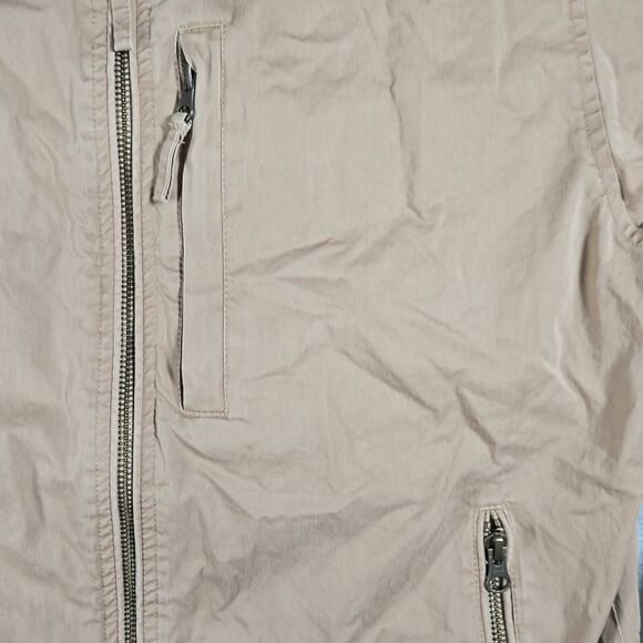 Marine Layer Rossland Dry Wax Bomber Jacket Tan Full Zip Medium - Picture 4 of 11